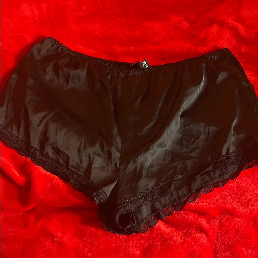 Forever 21 Black Satin Sleep Shorts